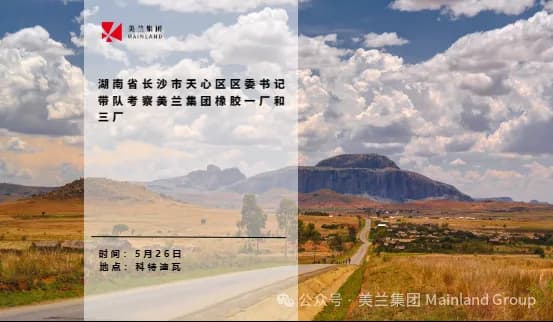 Cover for 湖南省长沙市天心区区委书记带队考察美兰集团科特迪瓦橡胶一厂和三厂